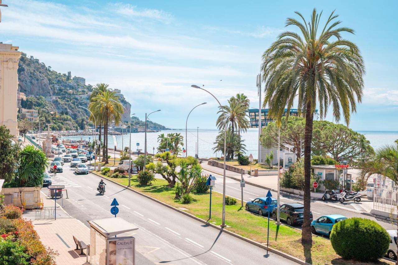 La Grande Palmeraie - Spacieux Studio Avec Vue Mer, Terrasse, Port De Garavan Menton Extérieur photo